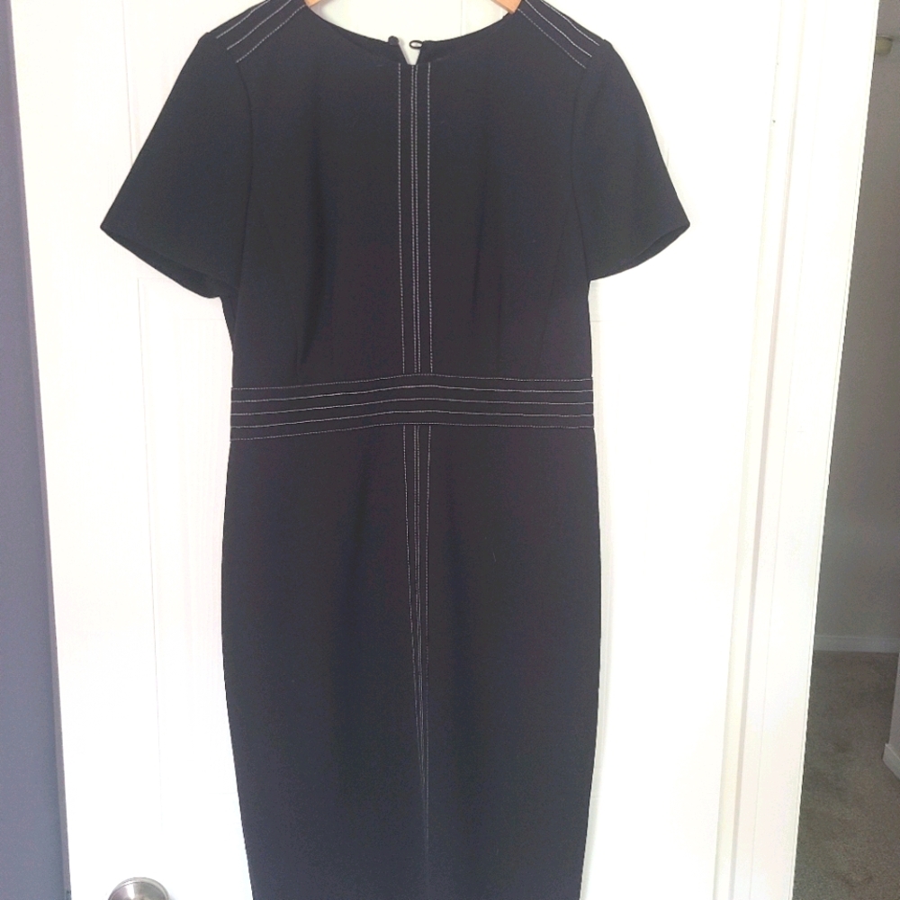 Marks and Spencer black fitted dress